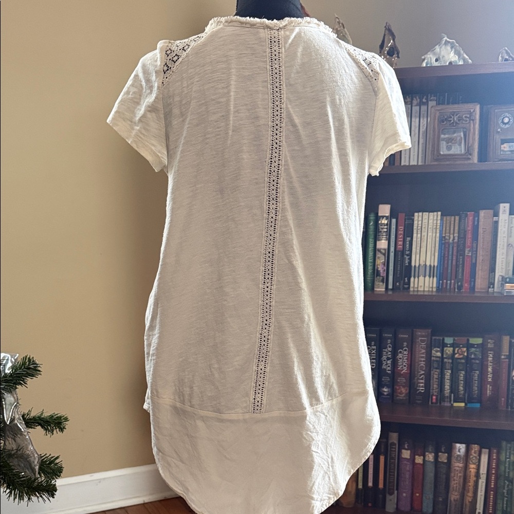 Meadow Rue Cream Lace Blouse - Picture 3 of 7